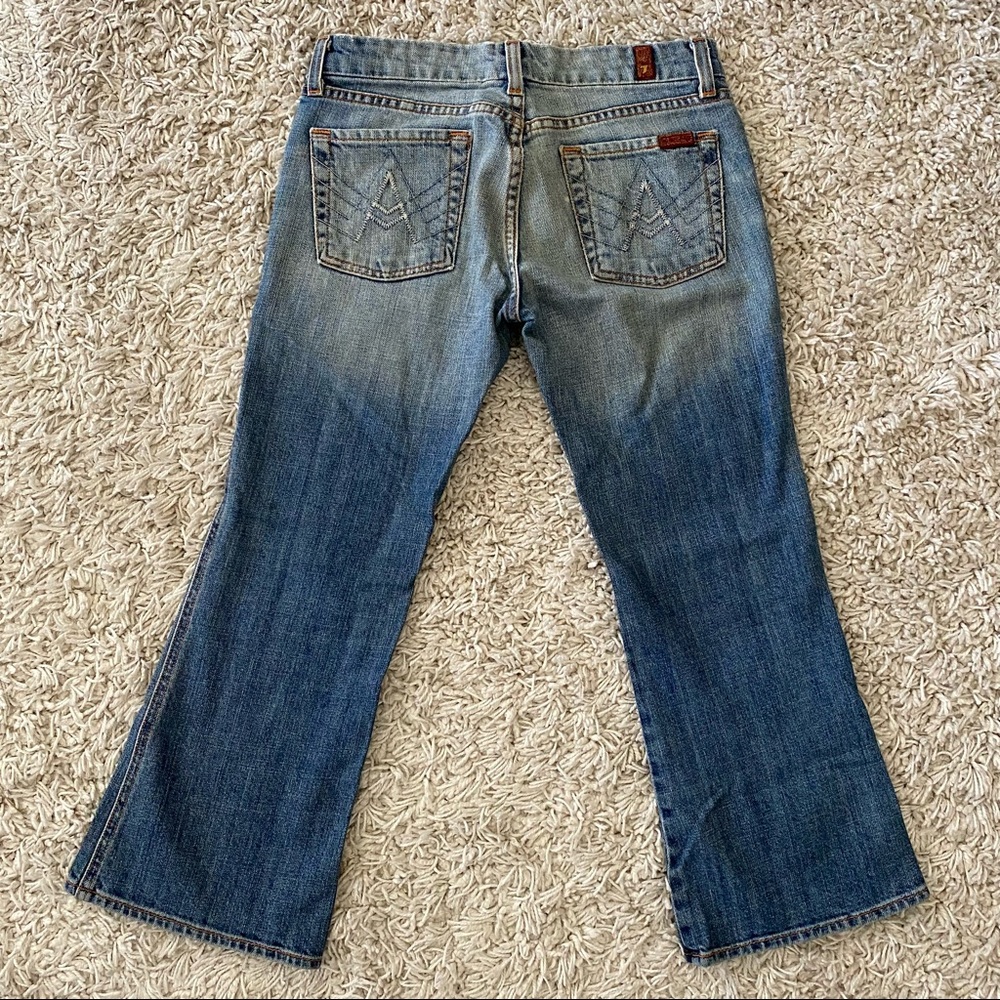 7 For All Mankind Low Rise Crop A Pocket Jeans Capri Pants 25
